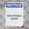 Signmission Non-Potable Water, 18 in W x Rectangle, Plastic OS-2PACK-NS-P-1824-V-15101 - alternate 6